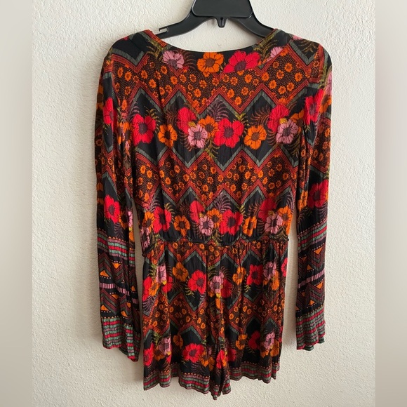 Patrons of Peace Bohemian Multicolor Floral Playsuit Romper S - Picture 4 of 13